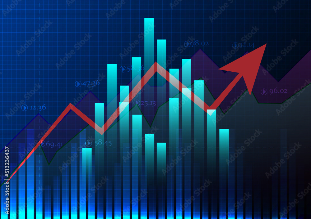 Abstract background financial graph pattern trading graphic concept ideal for financial investment