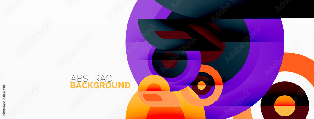 Abstract round shapes background. Minimalist decoration. Geometric background with circles and rings Abstract round shapes background. Minimalist decoration. Geometric background with circles and rings