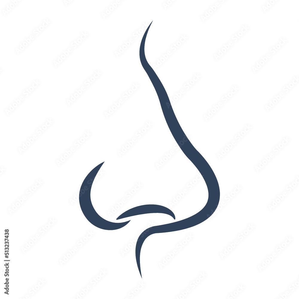 Anatomy, nose, respiration icon Anatomy, nose, respiration icon