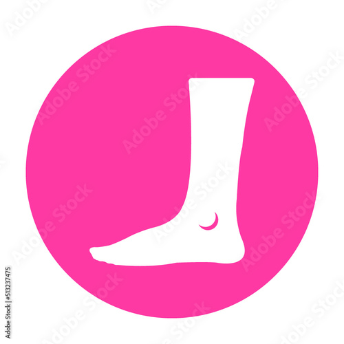 Web line icon. Foot, foot standing
