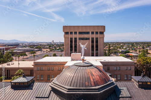 Phoenix, Arizona. State Capitol building with winged statue photo