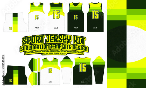 Green Stripe Jersey Apparel Sport Wear Sublimation pattern Design 60 for Soccer Football E-sport Basketball volleyball Badminton Futsal t-shirt