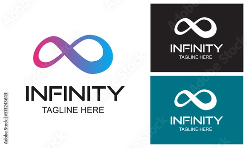 Infinity Logo Design Template. Colorful Infinity Vector Logo Template Illustration Design.