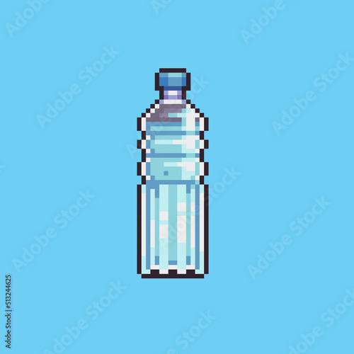 Editable vector water bottle pixel art illustration for game development,
game asset, web asset, graphic design, and printed purpose.
