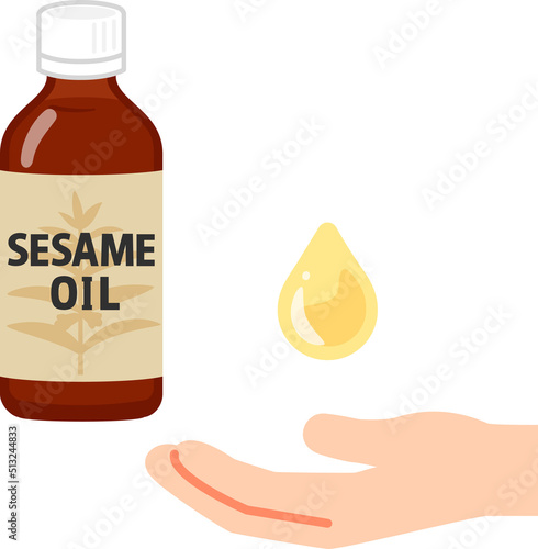 セサミオイルとオイルマッサージのイメージ