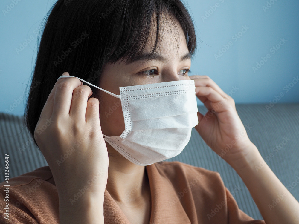 girl wearing a mask protection against respiratory tract infections girl wearing a mask protection against respiratory tract infections