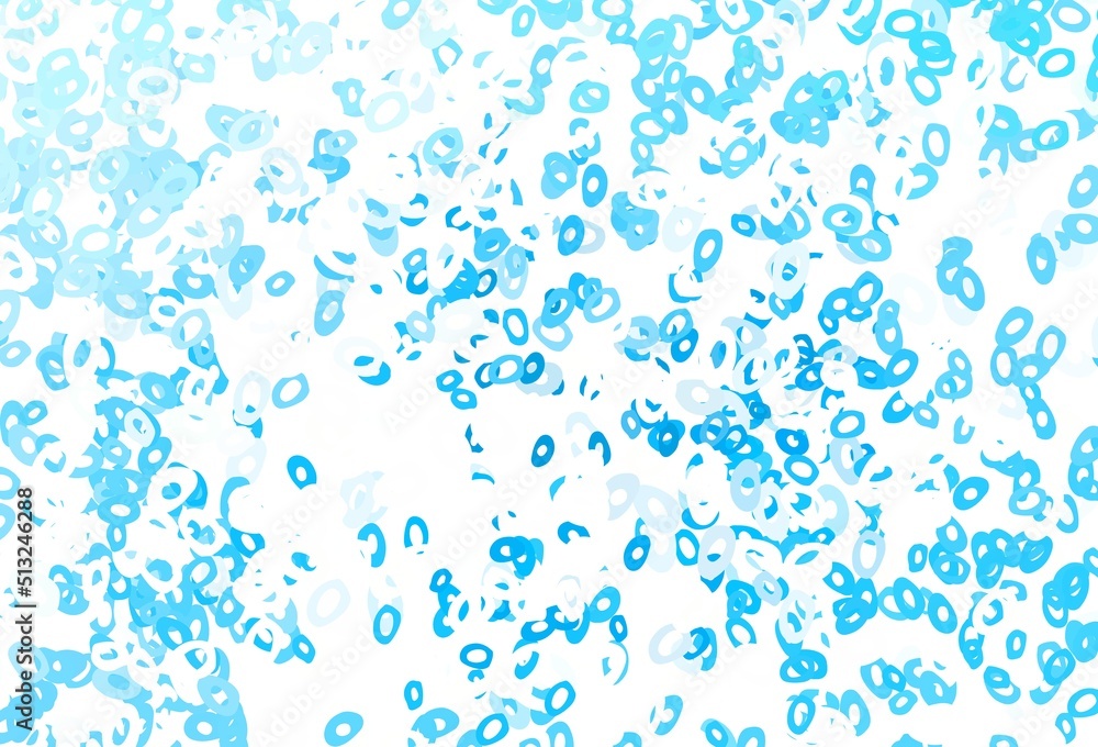 Light Blue, Yellow vector background with bubbles.
