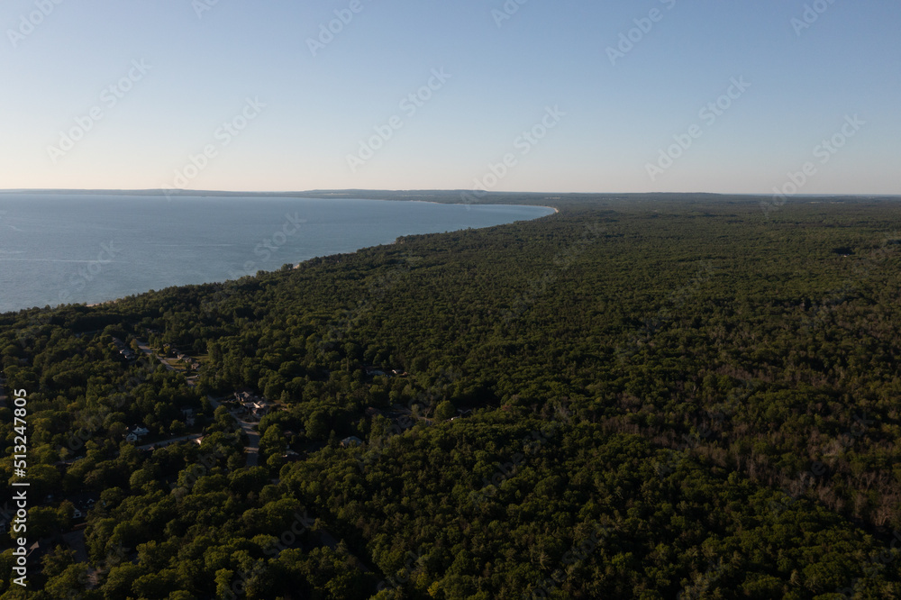 Obraz premium Wasaga Beach tiny town drone views 