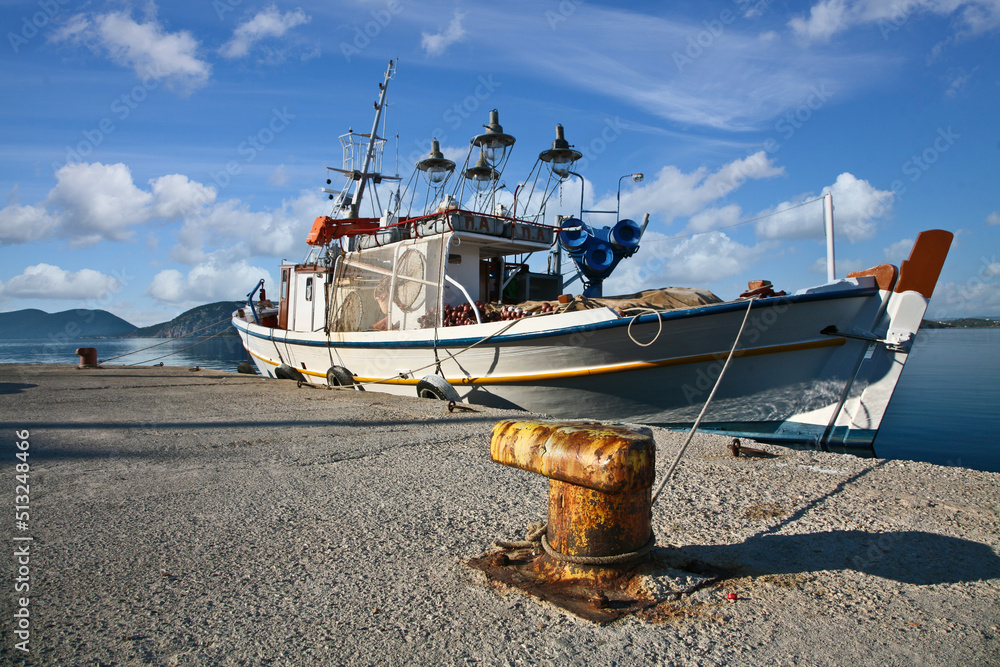 Fototapeta premium Fishing boats in the Peloponese in Greece