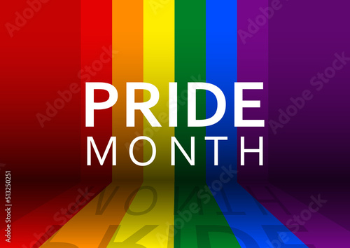 Pride month background with rainbow design