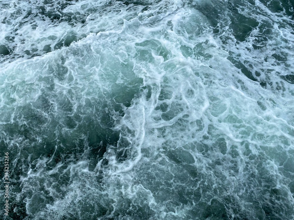 Beautiful dark blue sea wave with water ripple background