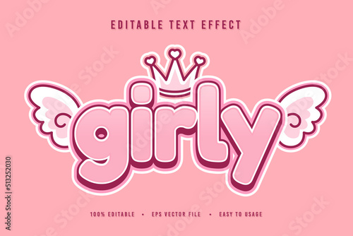 decorative girly Font and Alphabet vector