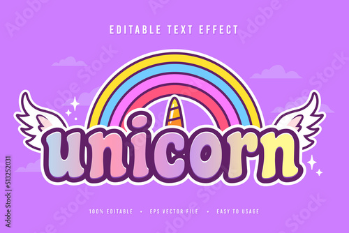 decorative unicorn Font and Alphabet vector