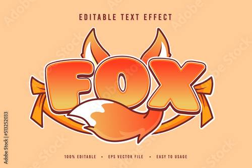 decorative fox Font and Alphabet vector