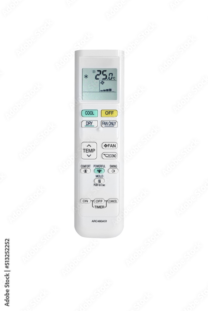remote air conditioner isolated on white background remote air conditioner isolated on white background