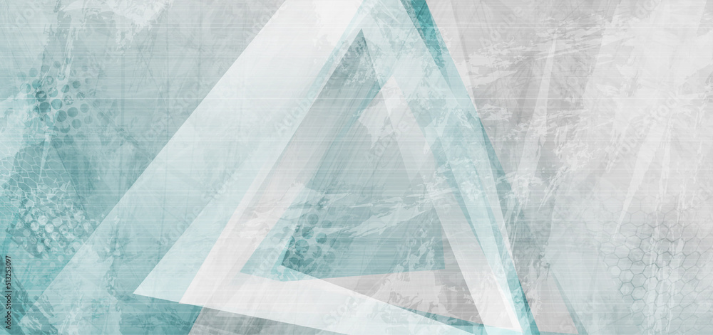 Blue and grey grunge triangles abstract geometric background. Vector minimal design Blue and grey grunge triangles abstract geometric background. Vector minimal design