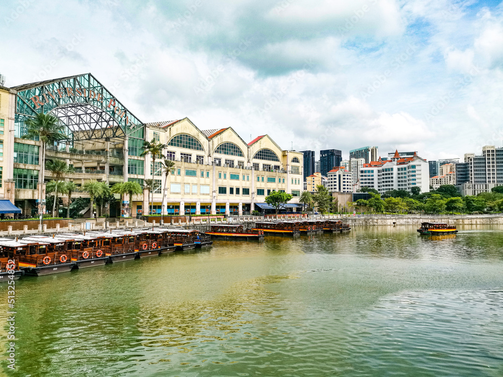 Riverside Scenery along Singapore River