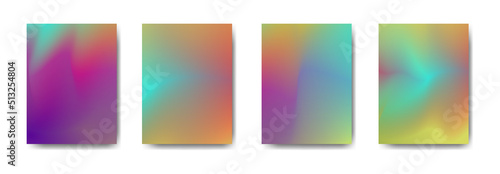 collection of colorful gradient background cover flyers are used for backgrounds, posters, banners,