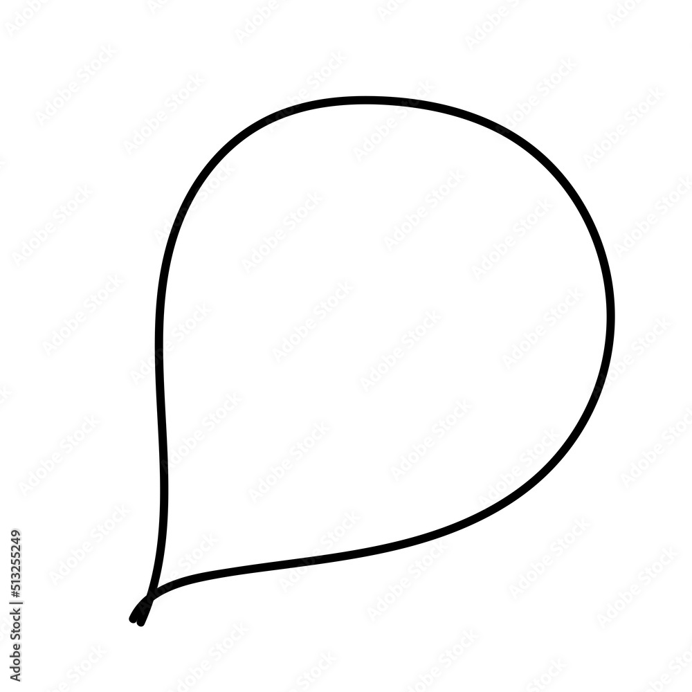 Simple handwritten speech bubble, black, no fill Simple handwritten speech bubble, black, no fill