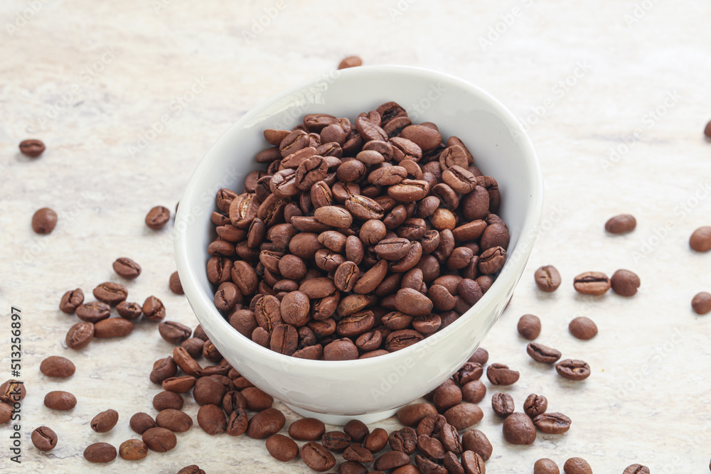 Fototapeta premium Roasted coffee bean in the bowl