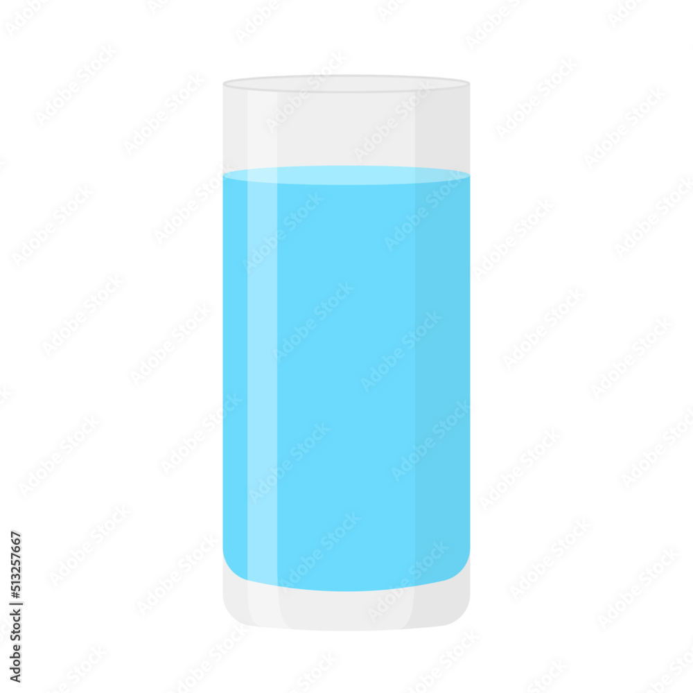 glass of water vector illustration on white background glass of water vector illustration on white background