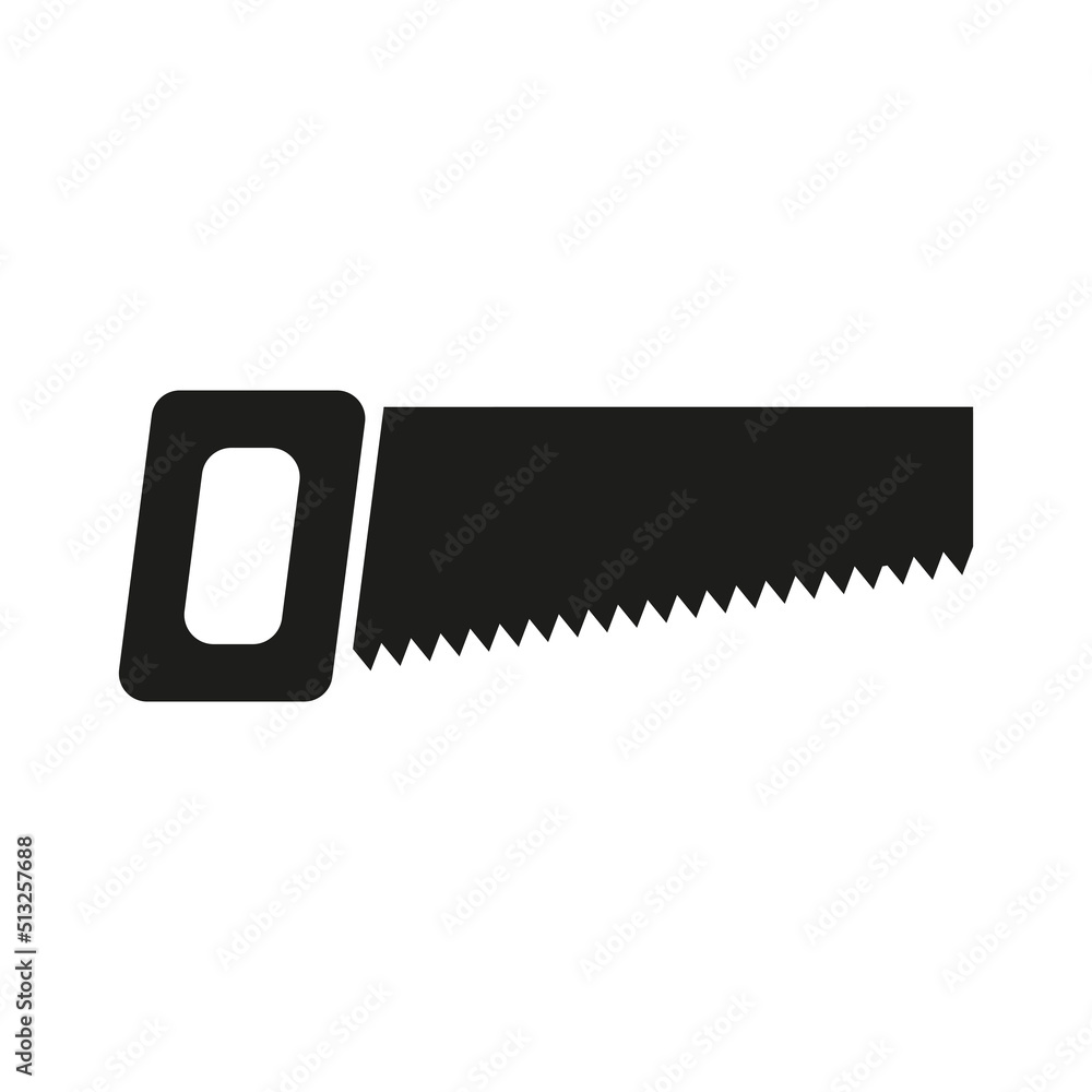 Saw vector icon isolated on white background Saw vector icon isolated on white background