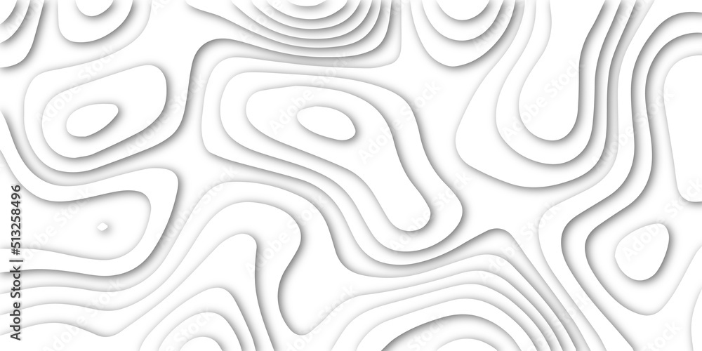 Abstract white papercut background with waves. Abstract papercut and multi layer cutout geometric pattern on vector, Abstract soft white background with waves, textured Papercut