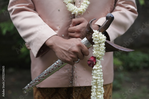keris is a traditional Javanese weapon photo