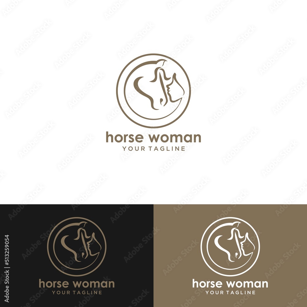 Silhouette of girl and horse Silhouette of girl and horse