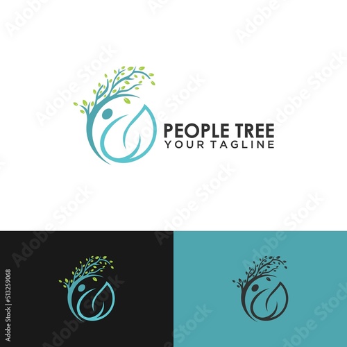 Wallpaper Mural Green Tree Forest Vector Logo Template. This is a tree logo, it's good for symbolize of grow, human care, ecological, environment, protection, association, and others. Torontodigital.ca