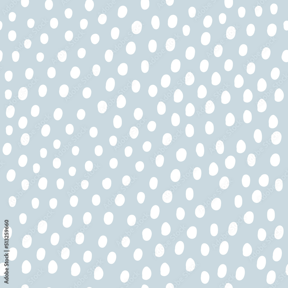 Vector seamless pattern with abstract dots in pastel colors. Print for children's wallpapers, gift paper, children's clothing, textiles. Drawn by hand.