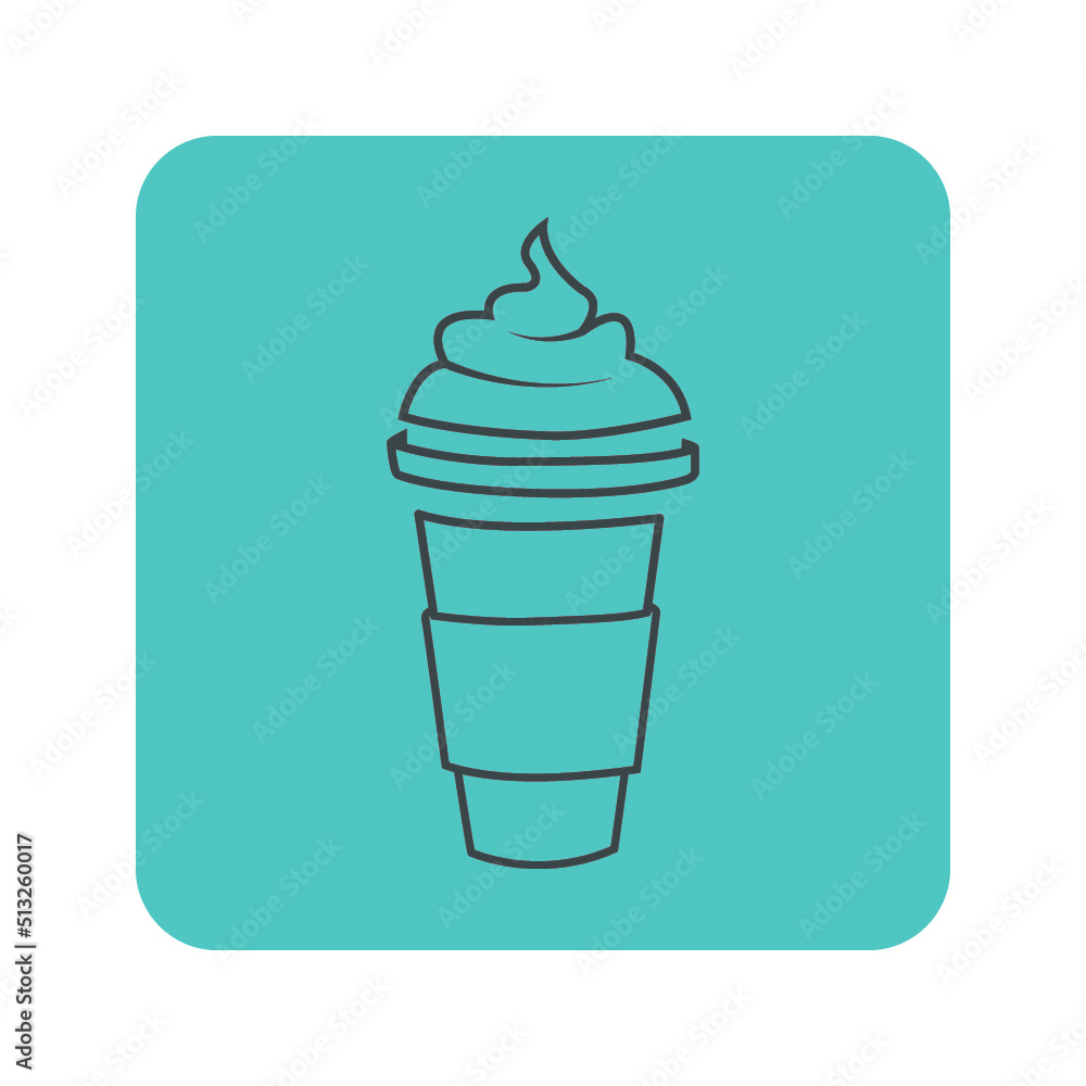 Ice coffee cup icon, simple style
Ice coffee cup icon, simple style