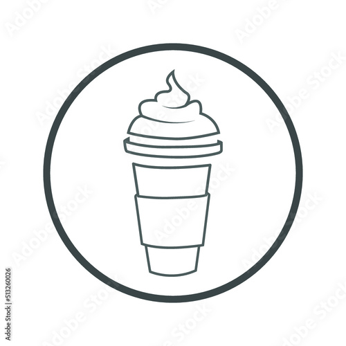 Cup of iced coffee icon
