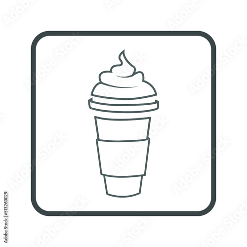 Cup of iced coffee icon 