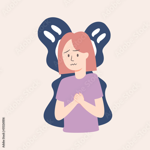 Woman with schizophrenia