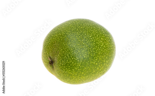 walnut green nut isolated