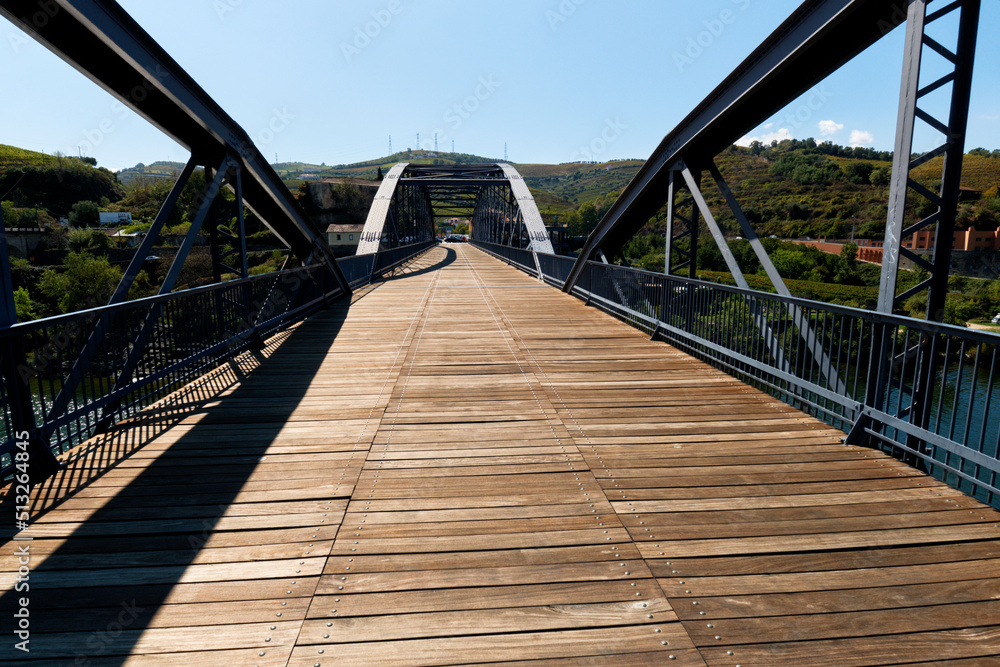 Bridges over Douro river in Peso da Regua, Portugal