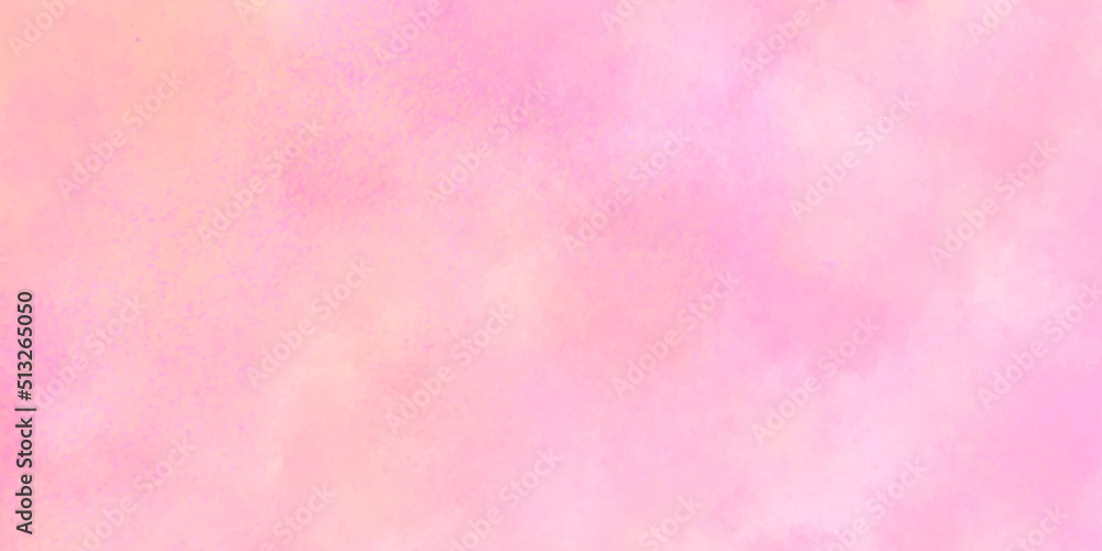 Bright and beautiful pink watercolor background with watercolor stains, light pink and pastel color mixed colorful background, beautiful and lovely painted pink background for design.