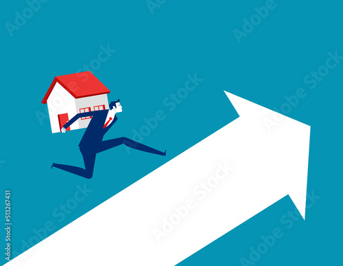 The growing real estate markets to watch. Business residential vector illustration