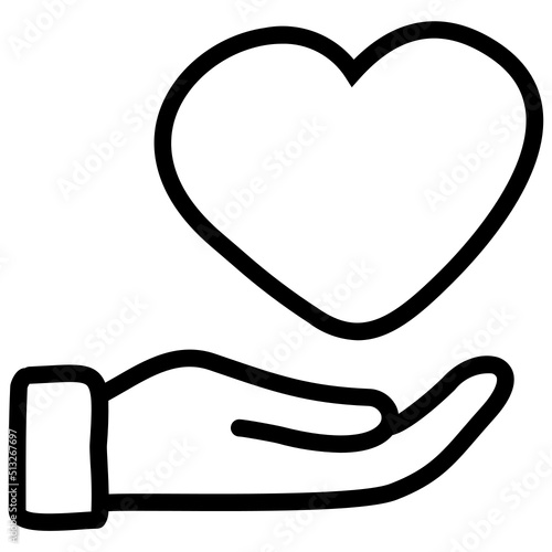 handdrawn affection icon