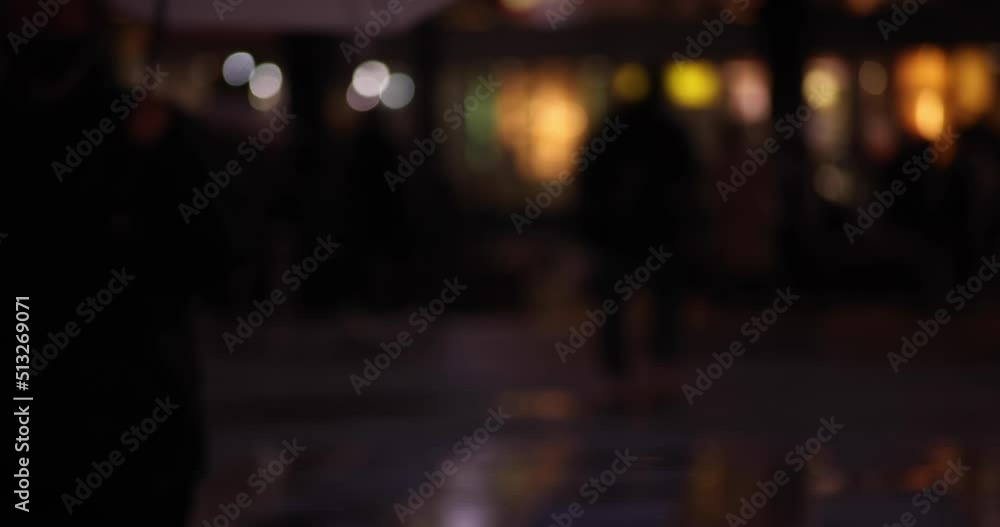 A high speed shooting of defocused walking people at Shibuya crossing rainy day A high speed shooting of defocused walking people at Shibuya crossing rainy day