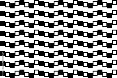 Abstract black and white pattern. Monochrome seamless geometric pattern. Repeating shapes, geometric elements.