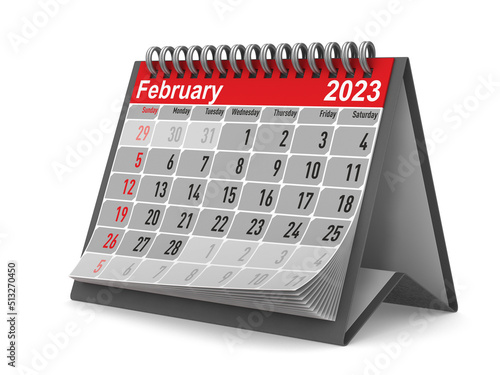 2023 year. Calendar for Feb...