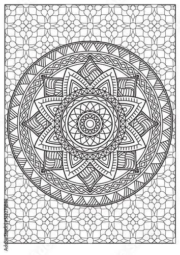 Mandala for relaxation coloring page