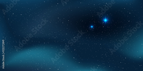 Second star to the right. Star universe background. Vector illustration.