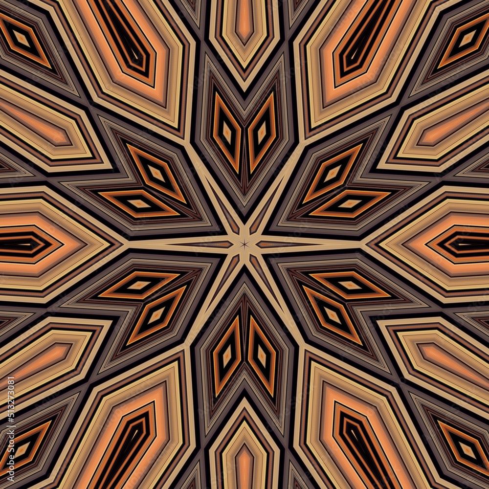 metallic stripes on the diagonal transformed into unique intricate patterns and design