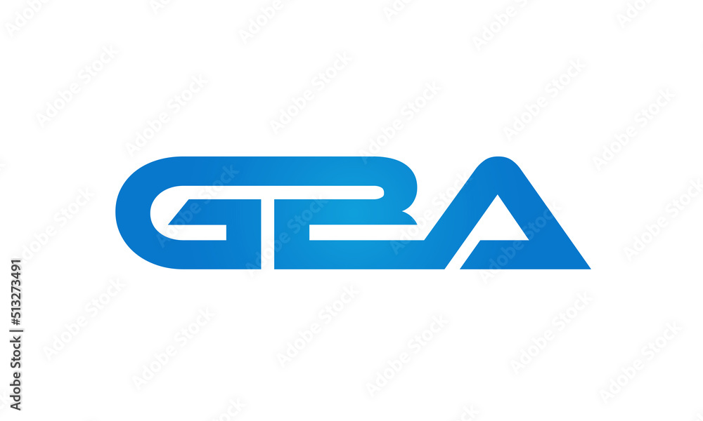 GBA letters Joined logo design connect letters with chin logo logotype icon concept GBA letters Joined logo design connect letters with chin logo logotype icon concept