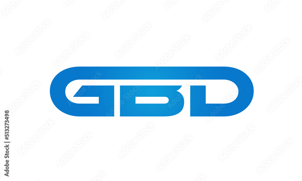 GBD letters Joined logo design connect letters with chin logo logotype icon concept GBD letters Joined logo design connect letters with chin logo logotype icon concept
