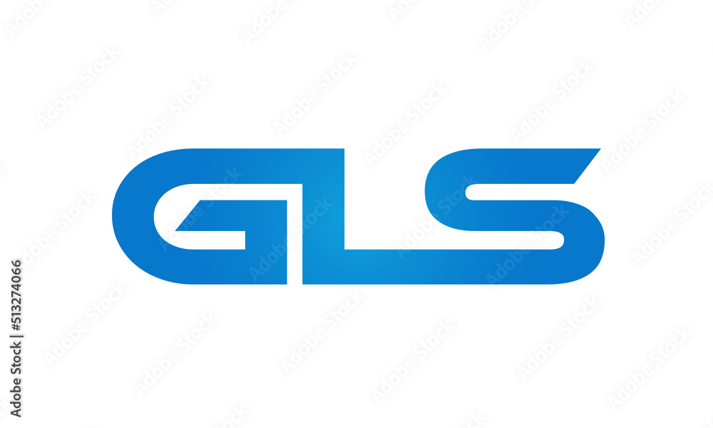 GLS letters Joined logo design connect letters with chin logo logotype icon concept GLS letters Joined logo design connect letters with chin logo logotype icon concept