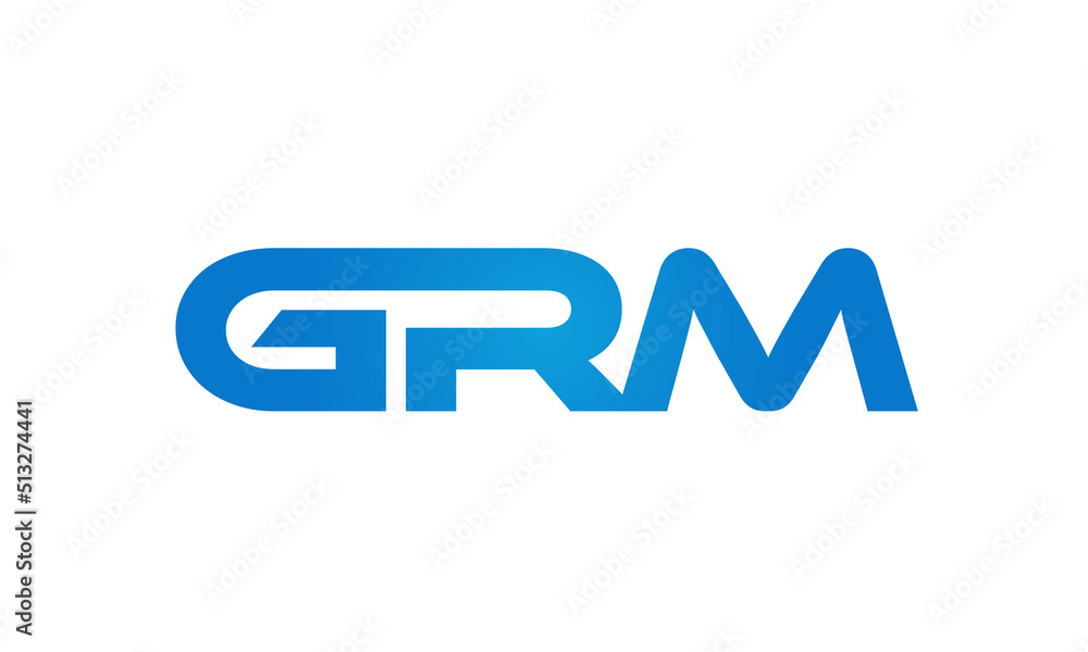 GRM letters Joined logo design connect letters with chin logo logotype icon concept